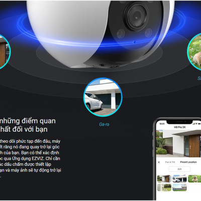 Camera IP WiFi Ngoài Trời EZVIZ H8 3K 5MP - Hàng Chính Hãng
