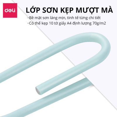 Hộp 160 ghim vòng kẹp giấy tài liệu văn phòng phẩm giữ văn bản học sinh văn phòng màu sắc pastel đa năng tiện lợi Deli