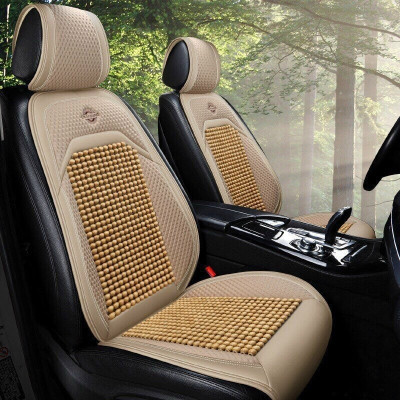 Thảm Lót Ghế Da Kết Hợp Hạt Gỗ Cao Cấp | Thảm Lót Ghế Chất Liệu Da Cao Cấp Kết Hợp Hạt Gỗ Giúp Lưu Thông Máu, Giảm Đau Lưng Khi Ngồi Lái Xe Thời Gian Dài