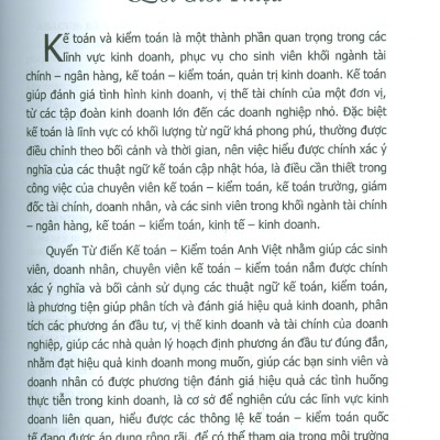 Từ Điển Kế Toán Và Kiểm Toán Anh - Việt (Dictionary Of Accounting And Auditing)