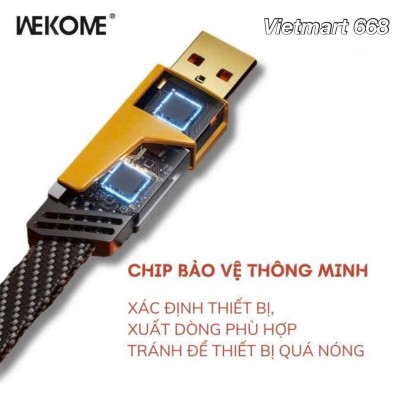 Cáp Sạc Nhanh Đa Năng 4in1 Wekome WDC-26 USB+C > C+L Công Suất Lên Đến 65W/ 27W - Hàng Chính Hãng
