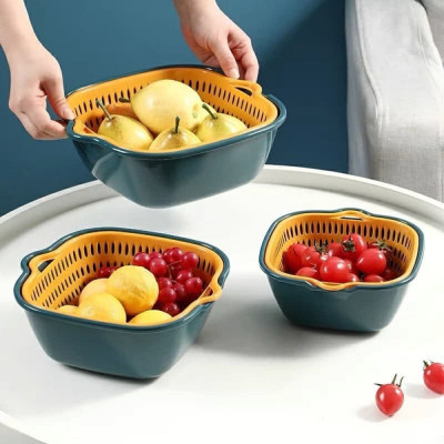 Sét Rỗ Nhựa Đựng Rau Củ Quả 6 Món 3 Kích Cỡ Đa Năng - PaKaSa - Hàng Chính Hãng 
