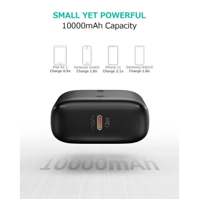 Sạc dự phòng Aukey Basix Mini PD 20W QC3.0 10000mAh PB-N83S - Hàng chính hãng