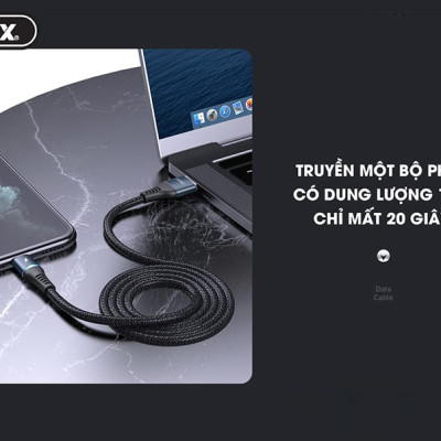 Cáp sạc USB to IP Remax RC-152i chiều dài 1m sạc 2.4A và truyền dữ liệu đồng thời 480MB/s có đèn tiện lợi - Hàng chính hãng