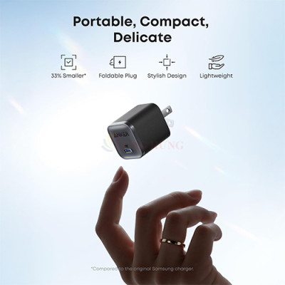 Cốc sạc Anker Nano 1C Compact Fast Charger 45W A2692 - Hàng chính hãng