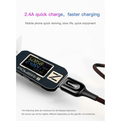 Cáp sạc nhanh Baseus X- shaped Light chân Lightin và Type C - Hàng Chính Hãng