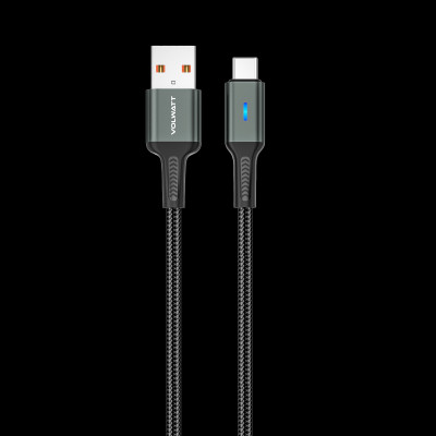 Cáp sạc siêu nhanh & truyền dữ liệu tốc độ cao Volwatt GE-B011-AC USB-A to Type-C - Hàng Chính Hãng