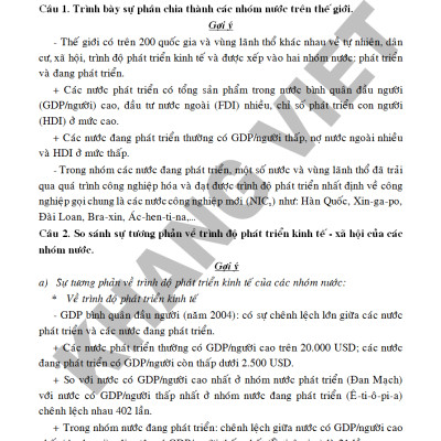 Bồi Dưỡng Học Sinh Giỏi Địa Lí 11_KV