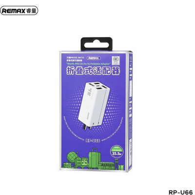Củ Sạc Nhanh Đa Năng 5in1 Remax RP-U66 - 4 Cổng USB + 1 Cổng TypeC 20W(Max) - Tổng Công Suất Lên Đến 35.5W - Hàng Chính Hãng