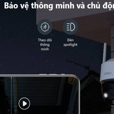 Camera Ngoài Trời IMOU Cruiser SE S31FEP 3mpx 2K / S51FEP 5mpx 3K Siêu Nét, Đàm Thoại 2 Chiều, Chống Nước IP66, Đèn Màu Ban Đêm - Hàng Chính Hãng