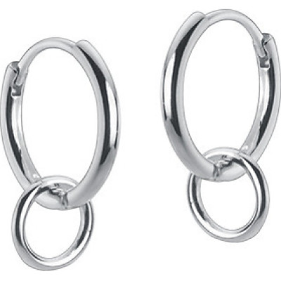 Đôi bông tai hai hình tròn tiểu đại siêu xinh