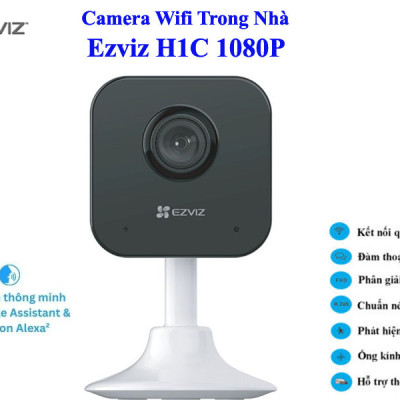 Camera Wi-fi Trong Nhà EZVIZ H1C FHD 1080P, Góc Rộng Cố Định, Đàm Thoại Hai Chiều - Hàng Chính Hãng