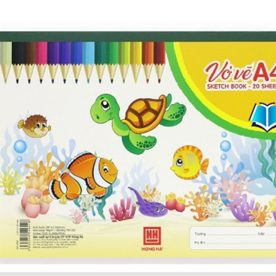 Vở Vẽ Lò Xo A4 Hồng Hà, Campus