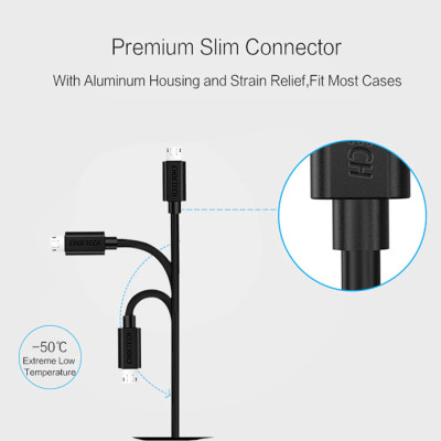 Dây cáp sạc Micro USB hiệu CHOETECH S-MT009 (sạc nhanh 2.4A, chất liệu cao cấp, chip sạc thông minh, dài 100CM) - Hàng chính hãng