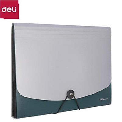 Cặp tài liệu A4 13 ngăn Deli - Đen/Xanh dương/Đỏ/Xanh lá - 1 chiếc - E5558 