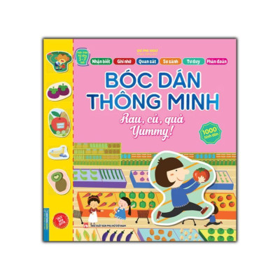 Sách - Bóc Dán Thông Minh - Giao Thông Sôi Động, Động Vật Đáng Yêu, Công Viên Khủng Long, Rau Củ Quả Yummy - Combo 4 Cuốn - Minh Thắng