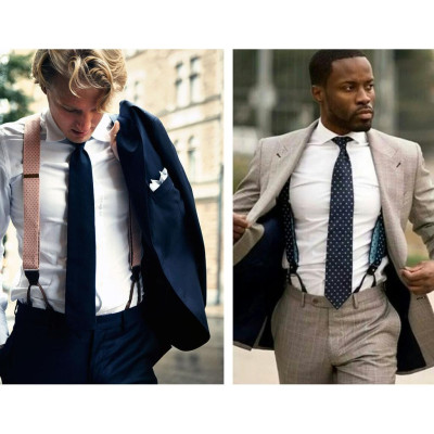 Đai Đeo Quần Nam Chữ Y Cao Cấp 6 Clip Bản 3.5Cm Thun 4 Chiều