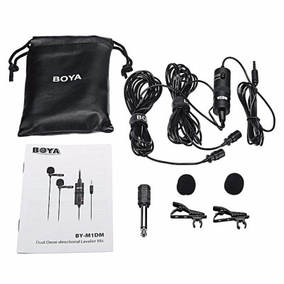 Micro BOYA BY-M1DM Thu Âm To, Tiếng Trong Veo Thích Hợp Cho 2 Người ở Khoảng Cách Xa - Hàng Nhập Khẩu 