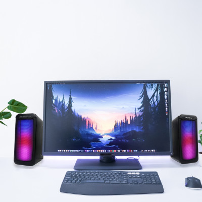 Loa Vi Tính SoundMax A180 2.0 10W (RMS) LED RGB / Jack 3.5mm / Bluetooth - Hàng chính hãng