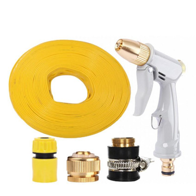 Bộ dây vòi xịt nước tưới cây rửa xe,tăng áp 3 lần, loại 15m (cút nhựa nối đồng nhựa) 206846
