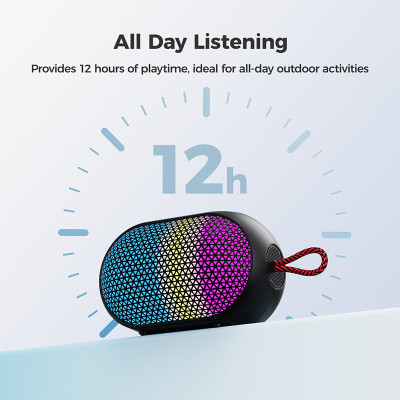Loa Di Động SOUNARC XR3 Mini Bluetooth 5.3 Công Suất 5W Nghe Nhạc Lên Đến 10h Đèn Led Nhiều Chế Độ Kháng Nước IPX4 Hàng Chính Hãng