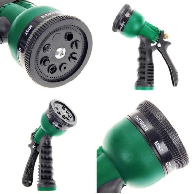 Vòi xịt rửa xe,Vòi phun nước tưới cây tăng áp thông minh 8 chế độ 815498 (cút vàng,nối đen - dây vàng)