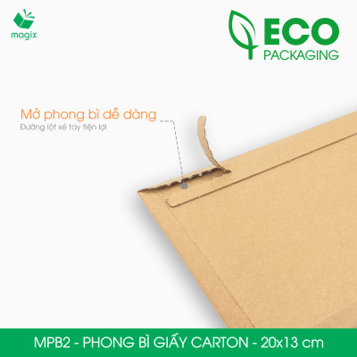 MPB2 - 20x13 cm - 20 phong bì carton đóng hàng - Bìa gói hàng, bìa cứng, bì thư | Magix Packaging