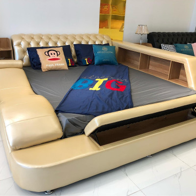 Giường ngủ Tundo cao cấp có thành massage 