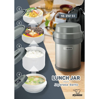 Hộp cơm giữ nhiệt 4 ngăn Zojirushi SL-JAF14-SA - 1.27L