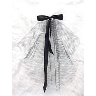 Voan trơn đen dài 90cm