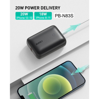 Pin sạc dự phòng Aukey PB-N83S 20W PD 10.000mAh- Hàng chính hãng 