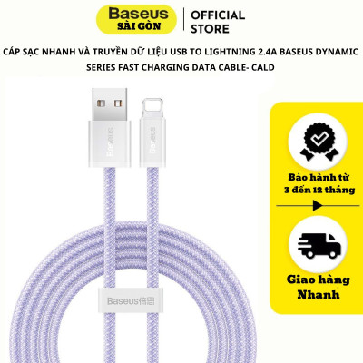 Cáp sạc nhanh và truyền dữ liệu Usb to Light-ning 2.4A Baseus Dynamic Series Fast Charging Data Cable- CALD- Hàng chính hãng