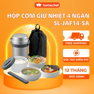 Hộp cơm giữ nhiệt 4 ngăn Zojirushi SL-JAF14-SA - 1.27L