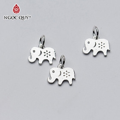 Combo 3 charm bạc con voi treo - Ngọc Quý Gemstones