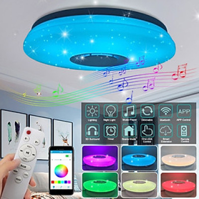 Đèn Ốp Trần 120 LED RGB Tích Hợp Loa Bluetooth Nghe Nhạc Không Dây Kết Nối Điện Thoại Qua APP Cao Cấp - Hàng Nhập Khẩu
