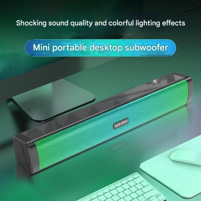 Loa thanh vi tính E1411 led RGB cho máy tính Laptop hàng nhập khẩu