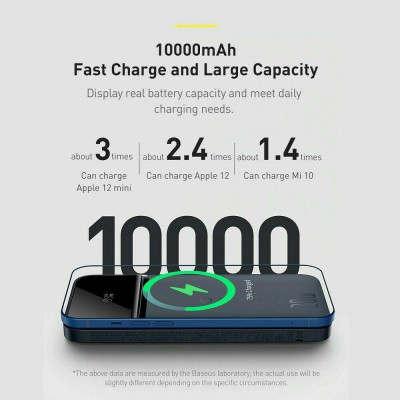 [Mẫu mới 2021]Pin dự phòng sạc không dây tích hợp nam châm Baseus Magnetic Wireless Quick Charging Power Bank (10000mAh) - Hàng chính hãng