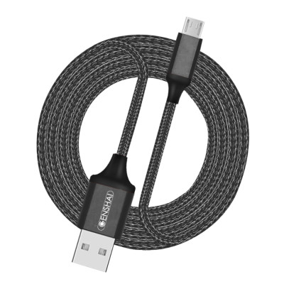 Cáp sạc Micro USB hàng chính hãng GENSHAI GM130 dây dù 3m IBảo hành 12 tháng 1 đổi 1I Made in Việt Nam