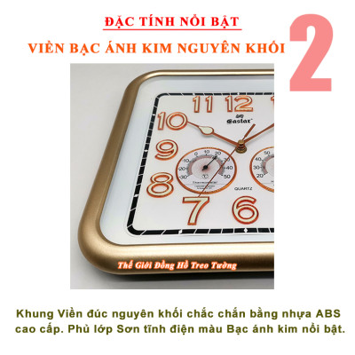 Đồng Hồ EASTAR KIM TRÔI Số Nổi 3D có DẠ QUANG và NHIỆT ẨM KẾ Tự Động (Không Dùng Pin) – Tặng Pin Maxell - Bảo Hành 1 Năm