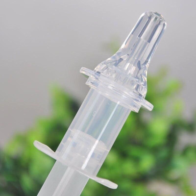 Dụng cụ uống thuoc sữa, bón thuoc bằng ống bơm xilanh cho bé đầu silicon mềm có nắp đậy