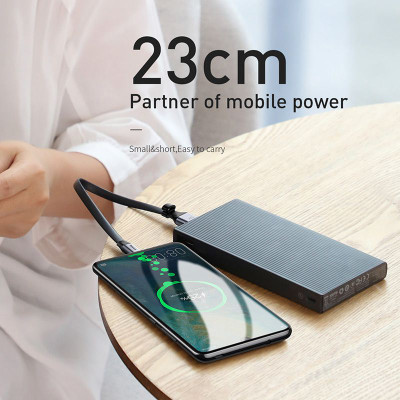 Cáp sạc và truyền dữ liệu USB chân Type-C chính hãng Baseus dài 23cm