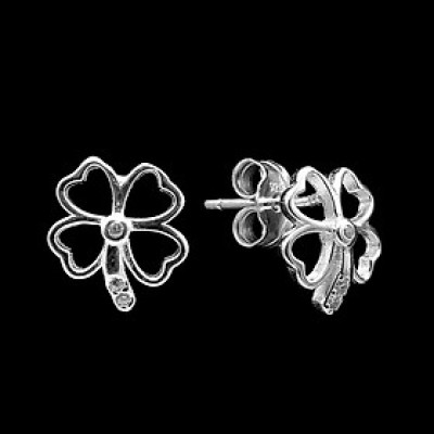 Hoa Tai Bông Tai Khuyên Tai Nữ Bạc Hiểu Minh HT332 - Cỏ 4 Lá May Mắn - Bảo Hành Vĩnh Viễn ( Hàng Chính Hãng )