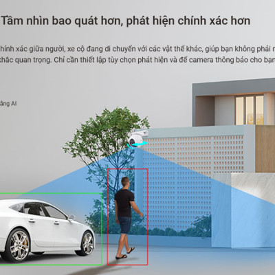 Camera WiFi EZVIZ H80F 3 ống kính 2K 4MP siêu nét cả ngày lẫn đêm, có màu đêm, AI phát hiện người - Hàng chính hãng
