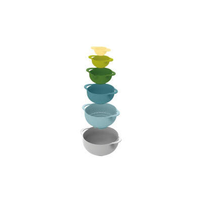 Bộ 6 tô sơ chế thực phẩm xếp chồng tiện lợi Joseph Joseph Duo (Opal) - 006230