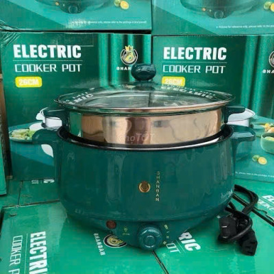 Nồi Lẩju Điện 2 Tầng Đa Năng Loại Xịn – Hấp, Xào, Nấu Mọi Món Ăn, ĐÈN TRANG TRÍ