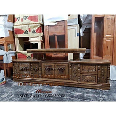 Kệ TV Gỗ Sồi Nga Cao Cấp 2m