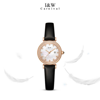 Đồng Hồ Nữ I&W Carnival 556L Chính Hãng BH 24T Chịu Nước 30m Kính Chống Xước Dây Da Cao Cấp ( Máy Quartz)