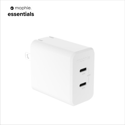 Củ sạc nhanh Mophie Essential 45W 2 Cổng GaN, công suất tối đa 45W - Hàng chính hãng