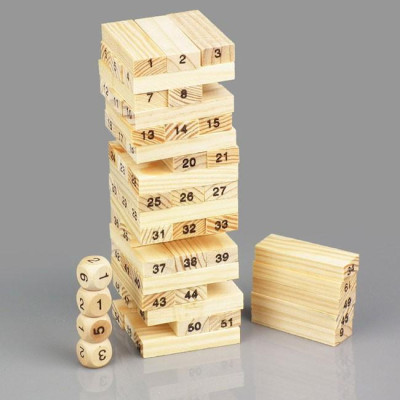 Bộ Trò Chơi Rút Gỗ 54 Thanh Wiss Toy Cho Bé Phát Triển Trí Tuệgng - Hàng Loại 1