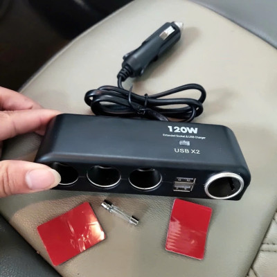 Bộ Chia Tẩu Ô Tô Mẫu Mới 12v-24v - 120W – 4 Cổng USjB Kép , Chống Cháy, Dùng Cho Mọi Dòng Xe Loại Xịn , đồng hồ treo tường